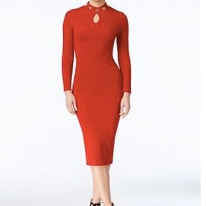 SALE! XOXO Embellished Keyhole Bodycon Dress Red S